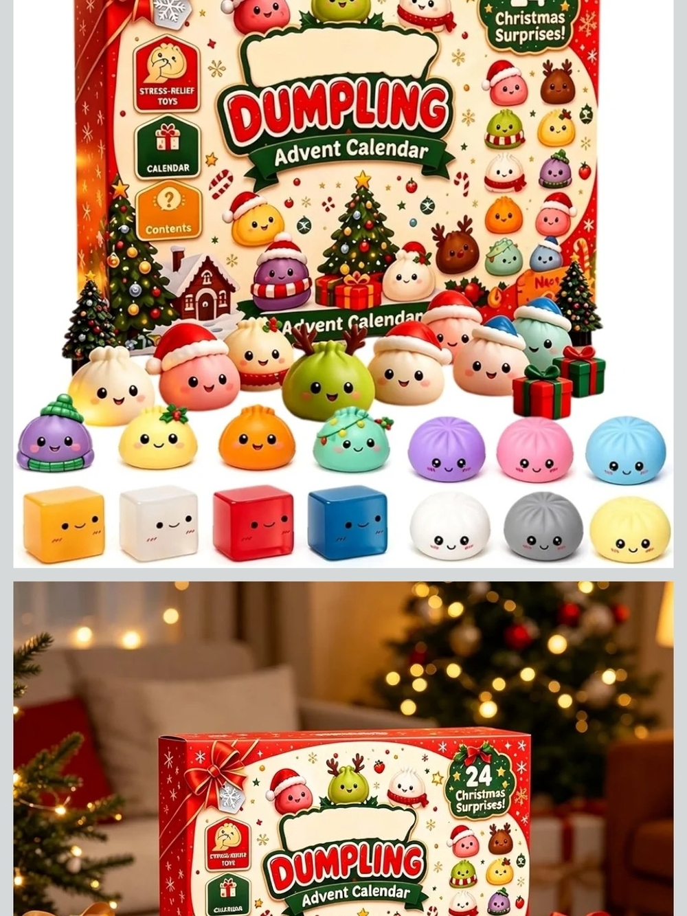 Advent Calendar Kids Toy - Cute Multicolor Holiday Surprise